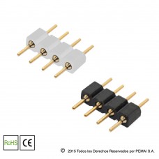 Unión / Conector Macho a Macho para Tiras LED RGB (4 Pin)